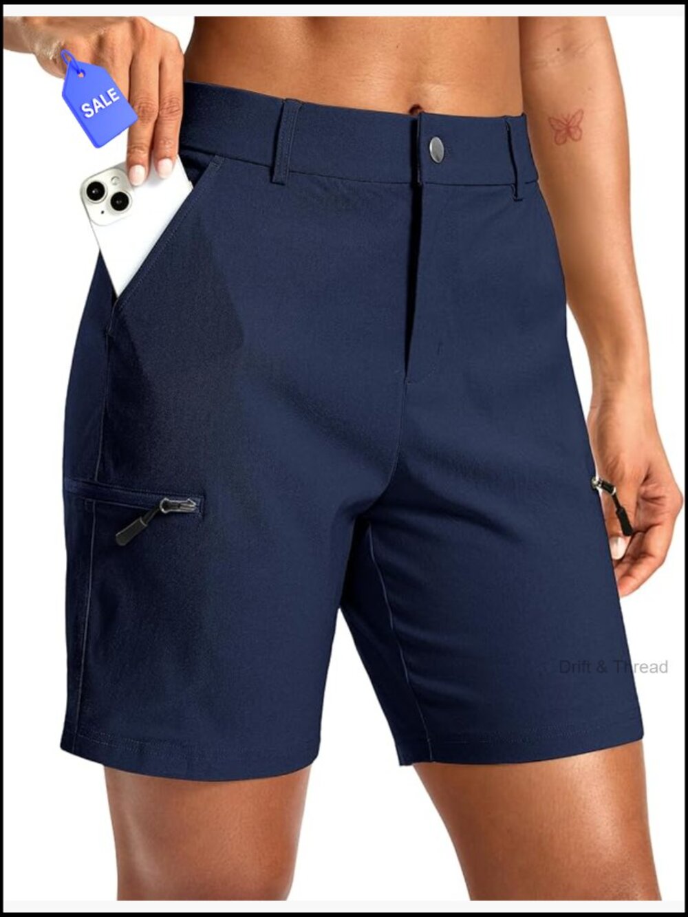 7" Quick-Dry Hiking Cargo Shorts with UPF Protection & Stretch Waistband